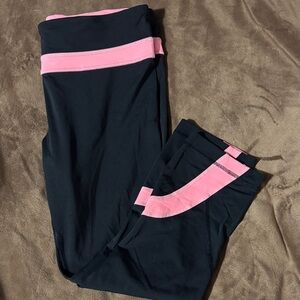 Lululemon Athletica Black and Pink Capris